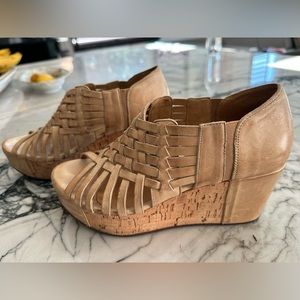 Chocolat Blue wedge shoes. Size 7